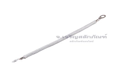 [E] สายกราวด์ สายถัก ทองแดงปราศจากออกซิเจน ครอบสายทนความร้อน 500 องศา ขนาด 1.0 sq.mm ยาว 100 mm